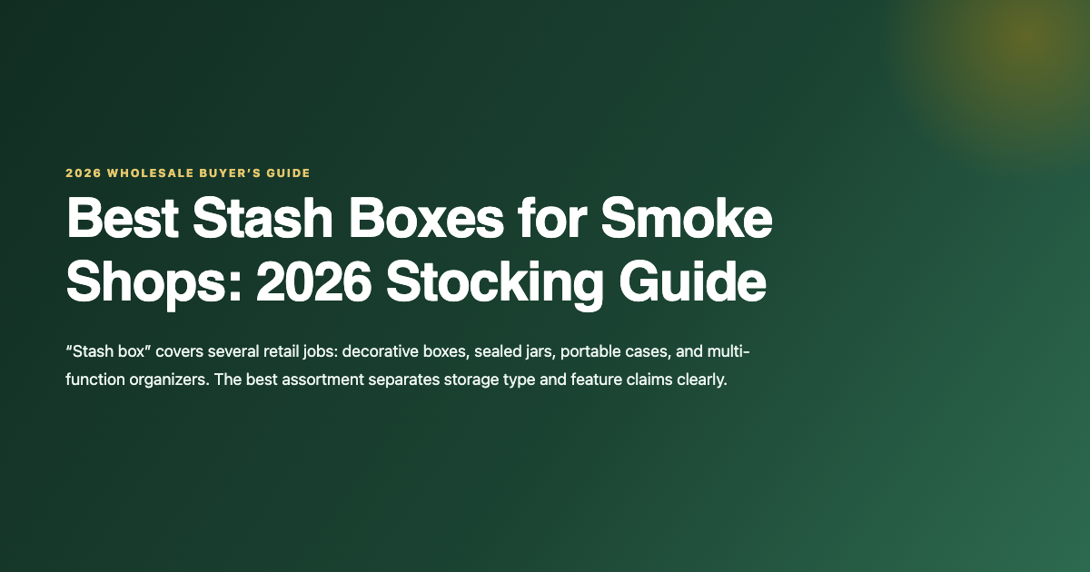 Best stash boxes and airtight jars wholesale guide