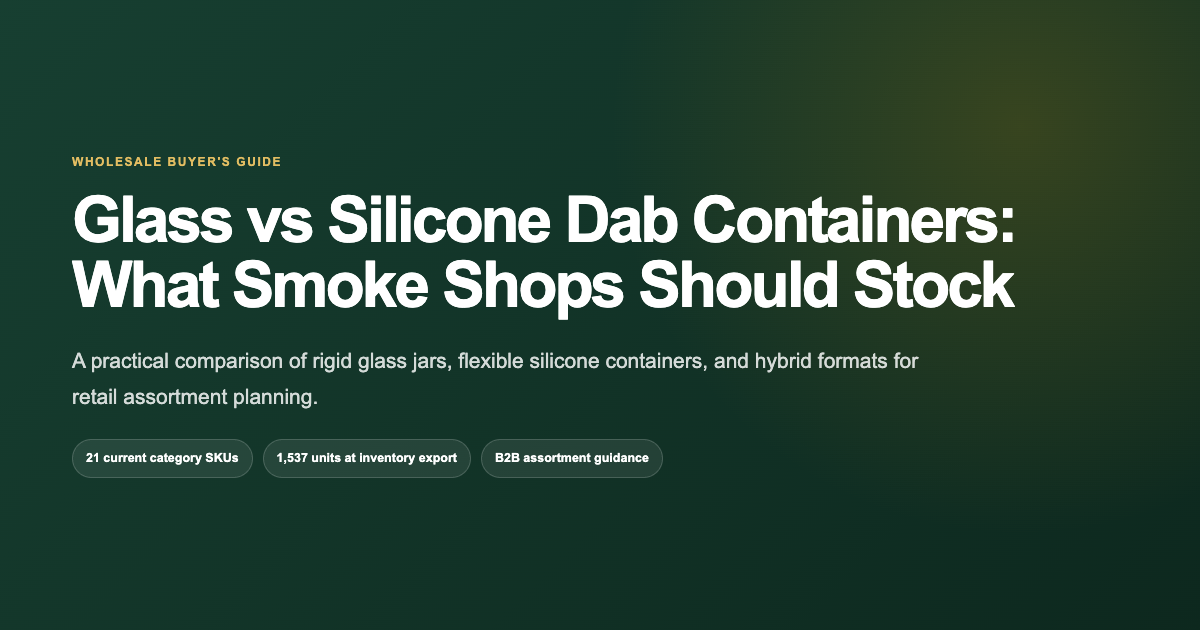 Glass versus silicone dab containers wholesale buying guide