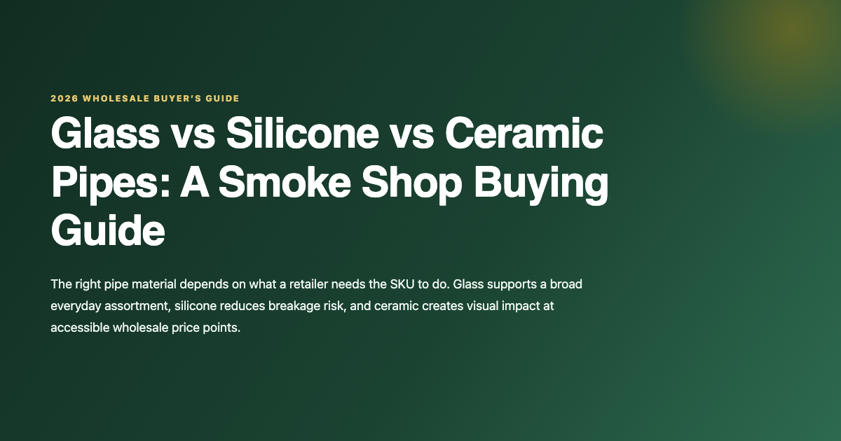 Glass vs silicone vs ceramic pipes wholesale buying guide