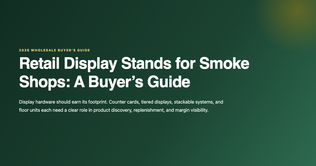 Smoke shop display stands wholesale merchandising guide