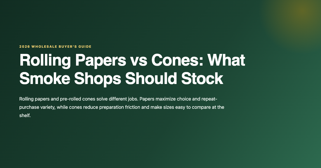 Rolling papers vs pre-rolled cones wholesale comparison