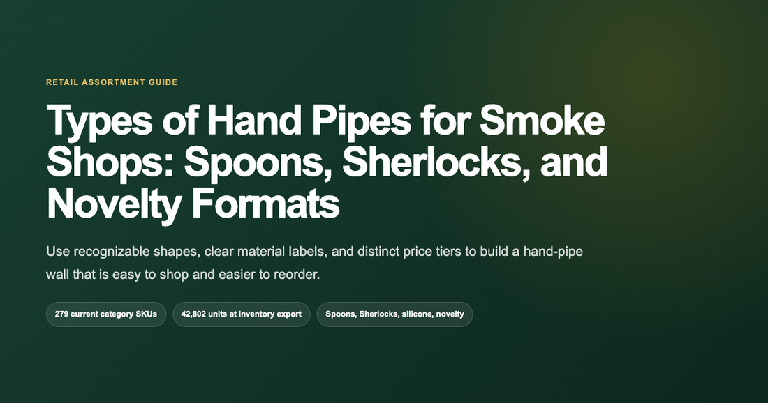 Types of hand pipes wholesale assortment guide