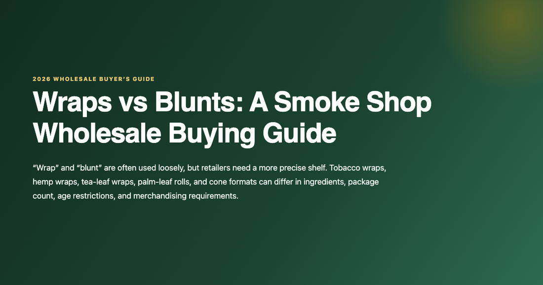 Wraps vs blunt wraps wholesale comparison for smoke shops