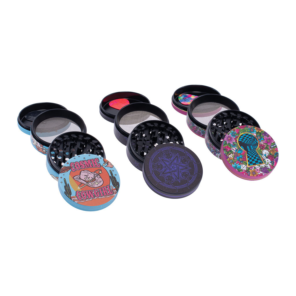 6ct 63mm Wacky Grinders - Mix 4 by Wacky Grinders - Wholesale