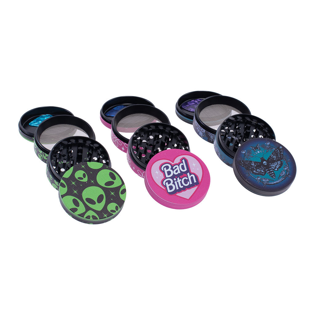 6ct 63mm Wacky Grinders - Mix 4 Wholesale | Wacky Grinders