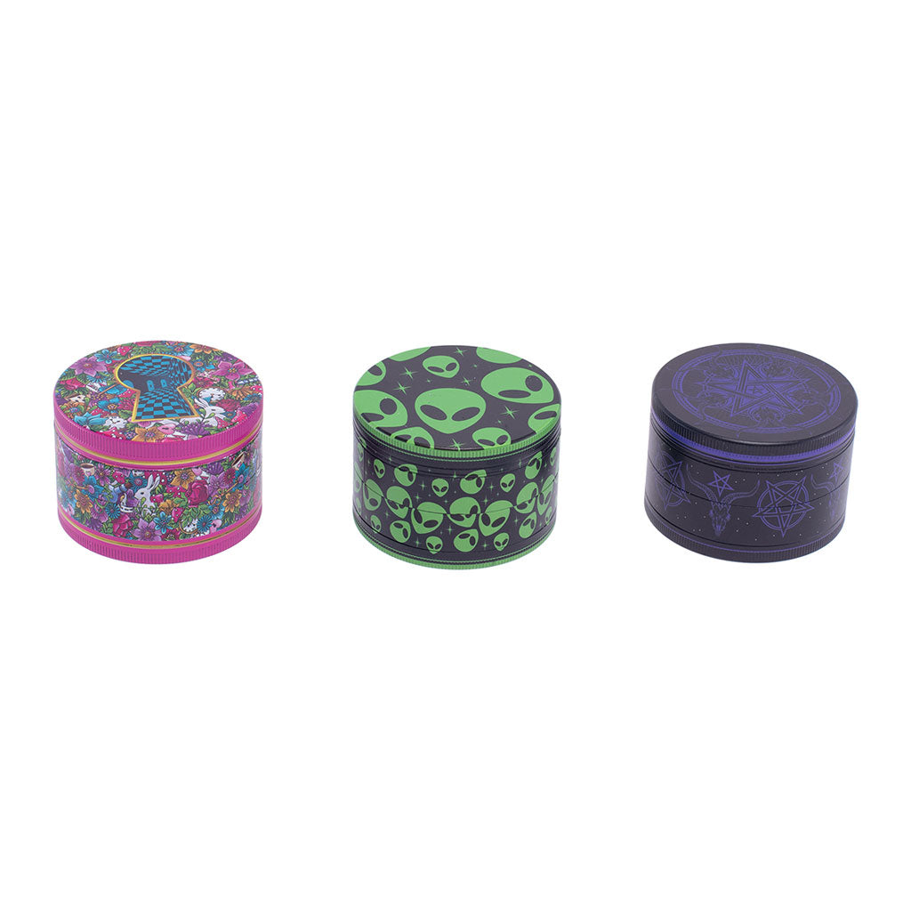 6ct 63mm Wacky Grinders - Mix 4 Wholesale | Wacky Grinders