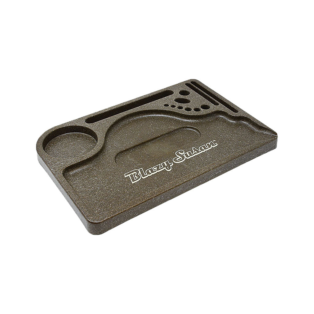 Blazy Susan Hemp Plastic Rolling Tray - Brown by Blazy Susan - Wholesale