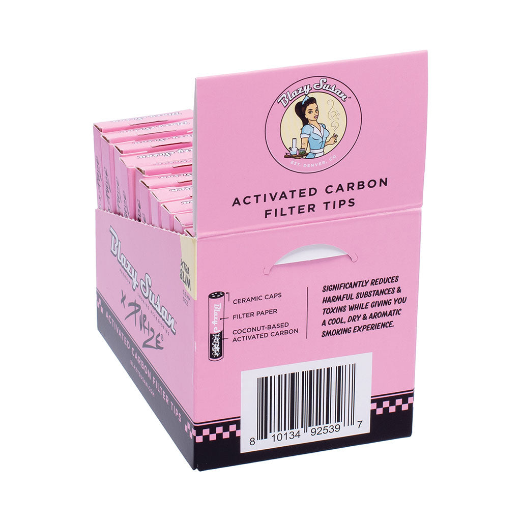 20ct Pink Xtra Slim Filter Tips by Blazy Susan - Wholesale