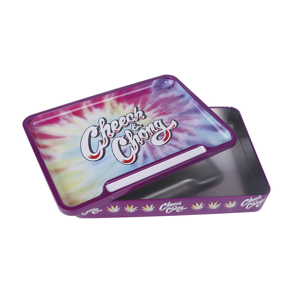 6ct 8in Tin Stash Box & Rolling Tray - Cheech & Chong by Fujima - Wholesale