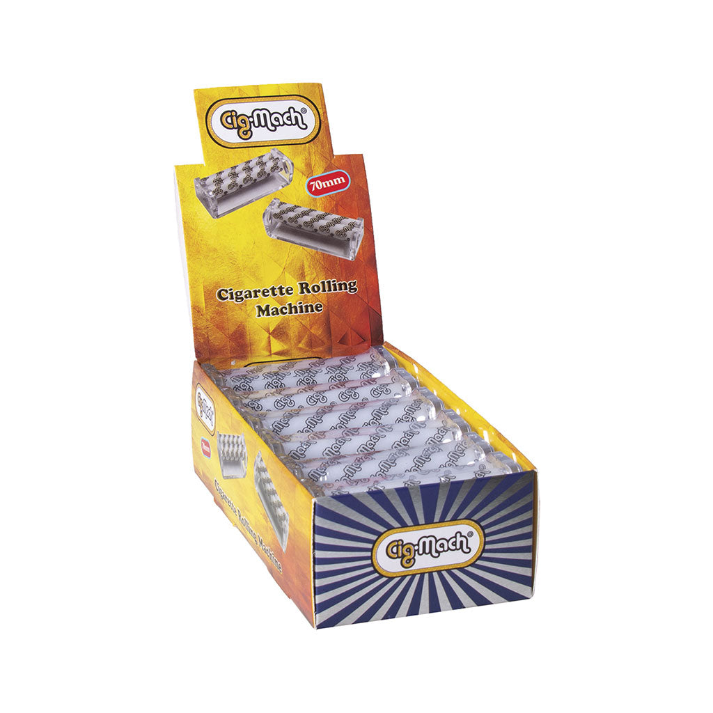 12ct. Cig- Mach 70mm Rolling Machine W/ Silicone Liner by Cig-Mach - Wholesale