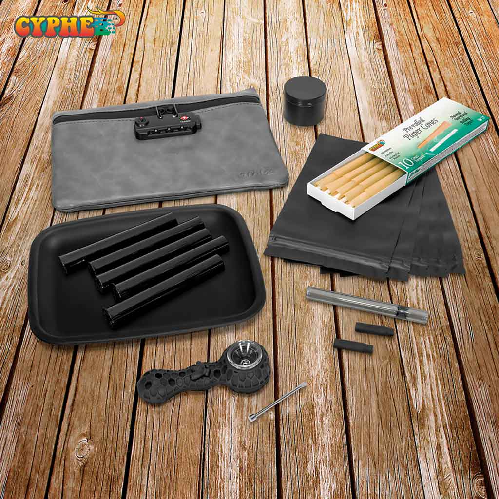 Grey 26 Piece Smellproof Smoking Kit - CYPHE Wholesale | CYPHE