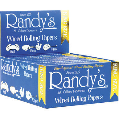 24 Ct. Randy's Wire-Infused Rolling Paper - King by Randy's - Wholesale