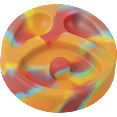 6" Rainbow Silicone Pipe Ashtray. Holds 2 Pipe by Fujima - Wholesale