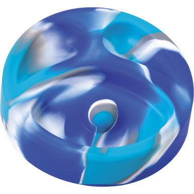 6'' Black/ Blue Silicone Pipe Ashtray. Holds 2 Pipe by Fujima - Wholesale