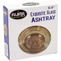 Round Amber Electroplated Glass Ashtray 6.75" by Connection Store - Old HBH Wholesale - Wholesale