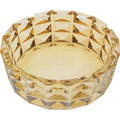 Round Amber Electroplated Glass Ashtray 7.75" by Fujima - Wholesale