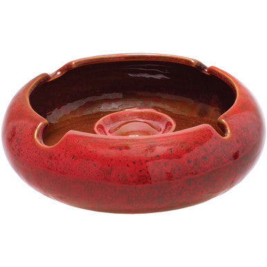 6.5in Reactive Finish Ceramic Ashtray - Red by Connection Store - Old HBH Wholesale - Wholesale