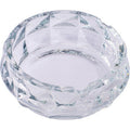 Clear Diamond Cut Crystal Glass Ashtray - 5in by Fujima - Wholesale