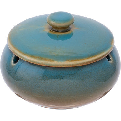 Blue Moroccan Ashtray with Lid by Connection Store - Old HBH Wholesale - Wholesale