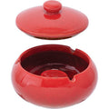 Red Moroccan Ashtray with Lid by Fujima - Wholesale