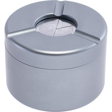 3.1in Silver Openable Aluminum Ashtray by Green Flower - Wholesale