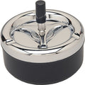 5" Black Round Spinning Ashtray by Connection Store - Old HBH Wholesale - Wholesale
