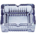 Blue Square Electroplated Glass Ashtray - 4in x 4in by Fujima - Wholesale