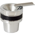 6ct. Black & Crome Cup Car Ashtray by Fujima - Wholesale