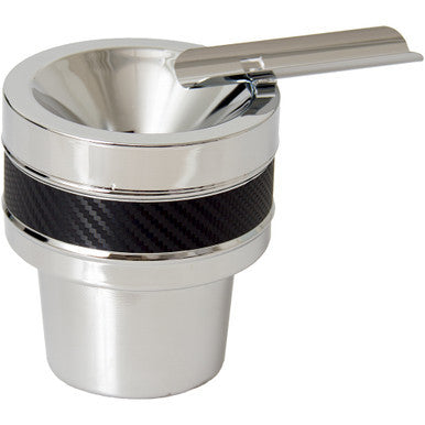 6ct. Black & Crome Cup Car Ashtray by Fujima - Wholesale