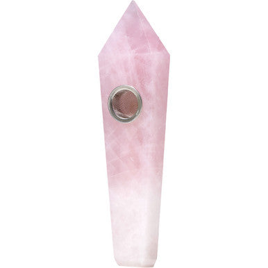 Rose Quartz Gemstone Pipes - Astral Project by Astral Project - Wholesale