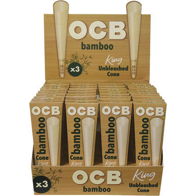 32 Ct. OCB Bamboo Cone King Size - 3pk by OCB - Wholesale