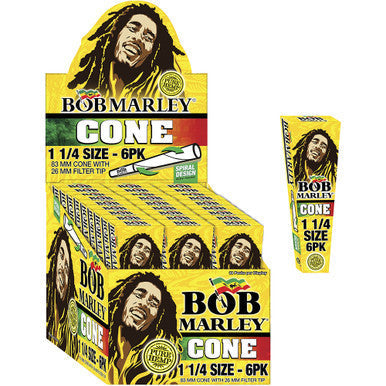 33 Ct. 6pk Bob Marley Pre-Rolled Cones - 1.25" by Bob Marley - Wholesale