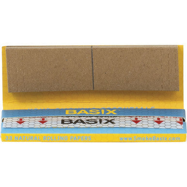 24 Ct. Basix  Natural Rolling Paper With Tips 1.25"'' by Basix - Wholesale