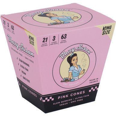 21 Ct. 3pk. Blazy Susan Pre-Rolled Cones King Size by Blazy Susan - Wholesale