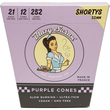 21 Ct. 12pk. Blazy Susan Purple Cones - Shorty 53mm by Blazy Susan - Wholesale