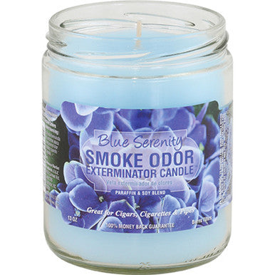 12ct. Blue Serenity Smoke Odor Candles 13oz. by Smoke Odor - Wholesale