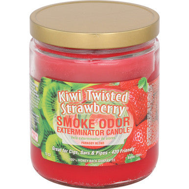 12ct. Kiwi Tiwsted Strawberries Smoke Odor Candles 13oz. by Smoke Odor - Wholesale