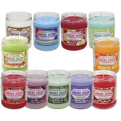 12ct. Asst. Smoke Odor Exterminator Candles 13oz. by Smoke Odor - Wholesale