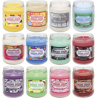 12ct.13oz. Asst. Smoke Odor Exterminator Candles. by Smoke Odor - Wholesale