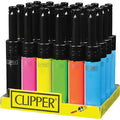 24Ct. Clipper Elec. Mini Tube Pastel Refi. Lighter by Clipper - Wholesale