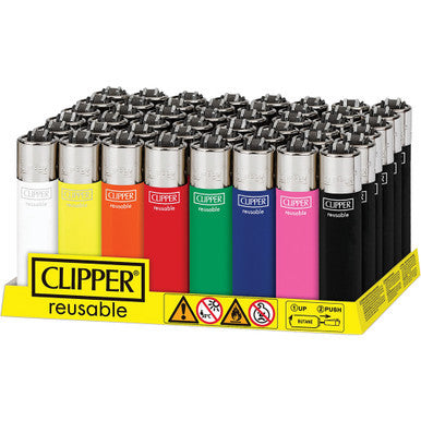 48Ct. Solid Color Clipper Lighters by Clipper - Wholesale