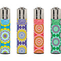 48Ct. Flower Geometric Clipper Lighters by Clipper - Wholesale