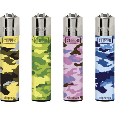 48Ct. Camo Clipper Lighters by Clipper - Wholesale