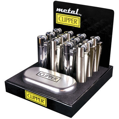 12Ct. Silver Colored Metal Clipper Lighters by Clipper - Wholesale