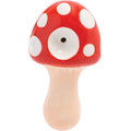 3.5" Red Mushroom Ceramic Pipe - Wacky Bowlz by Wacky Bowlz - Wholesale