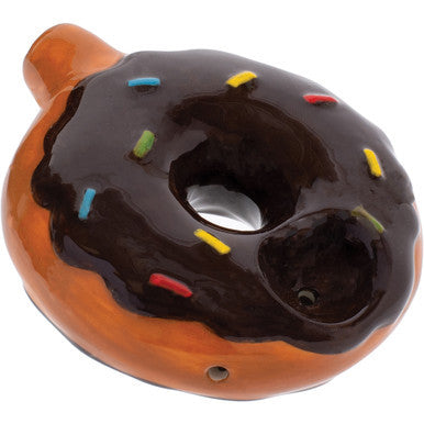 3.5" Chocolate Donut Ceramic Pipe - Wacky Bowlz by Wacky Bowlz - Wholesale