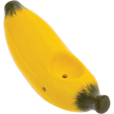 3.5" Banana Ceramic Pipe - Wacky Bowlz by Wacky Bowlz - Wholesale
