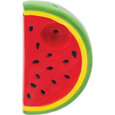 3.5" Watermelon Slice Ceramic Pipe - Wacky Bowlz by Wacky Bowlz - Wholesale