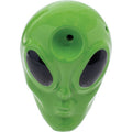 3.5" Green Alien Ceramic Pipe - Wacky Bowlz by Wacky Bowlz - Wholesale