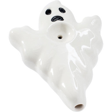 3.5in Ghost Ceramic Pipe - Wacky Bowlz by Wacky Bowlz - Wholesale